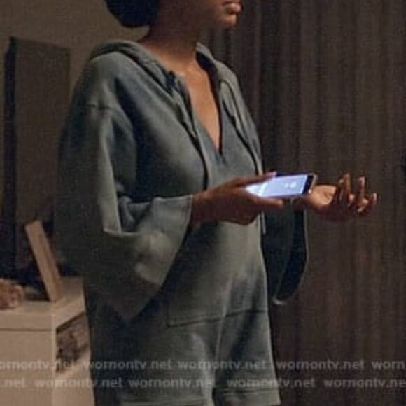 Warm NY - Playa Hooded Romper in Washed Indigo - Size Small - Picture 2 of 7